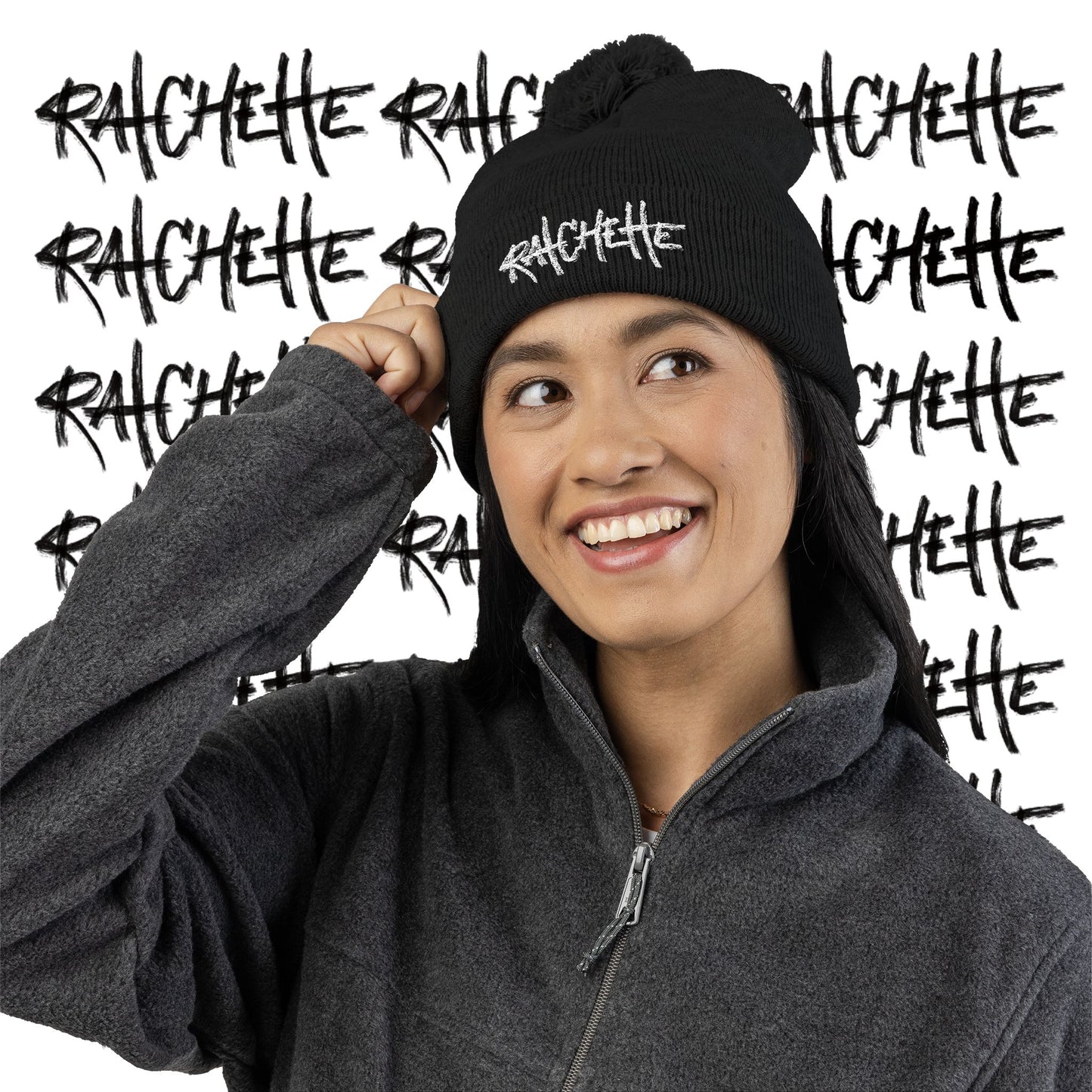 Ratchette Pom-Pom Knit Cap