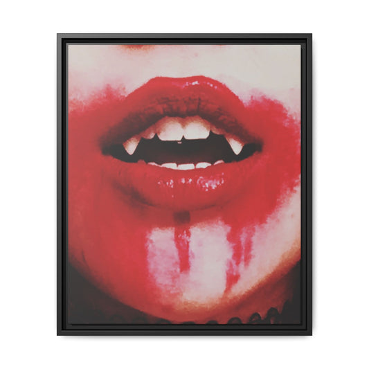 Vamp Lips Canvas Art Print