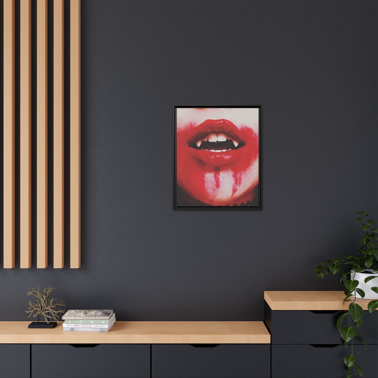 Vamp Lips Canvas Art Print