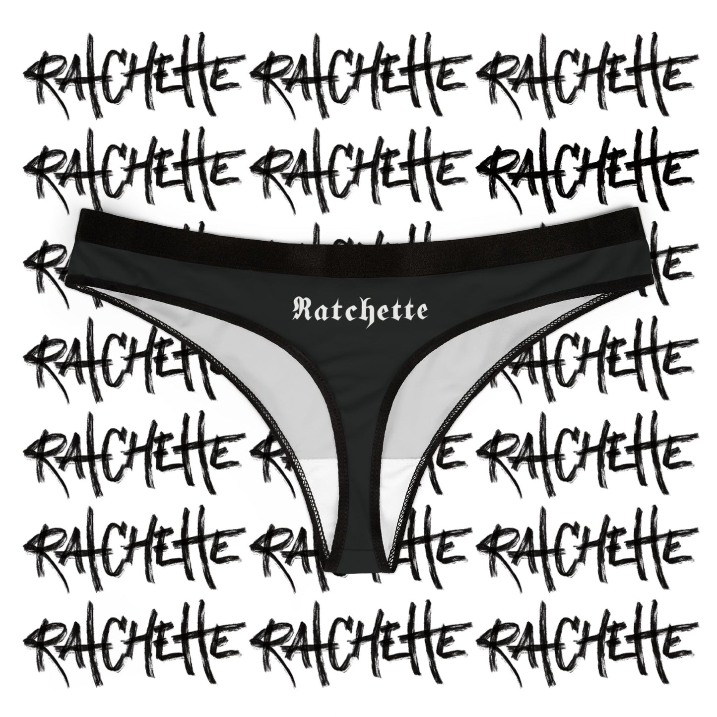 Ratchette Skull Club - Edgy Women's Thongs with Design - Stylish & Comfortable Lingerie