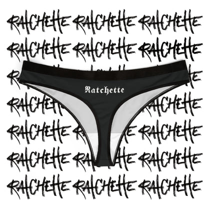 Ratchette Skull Club - Edgy Women's Thongs with Design - Stylish & Comfortable Lingerie