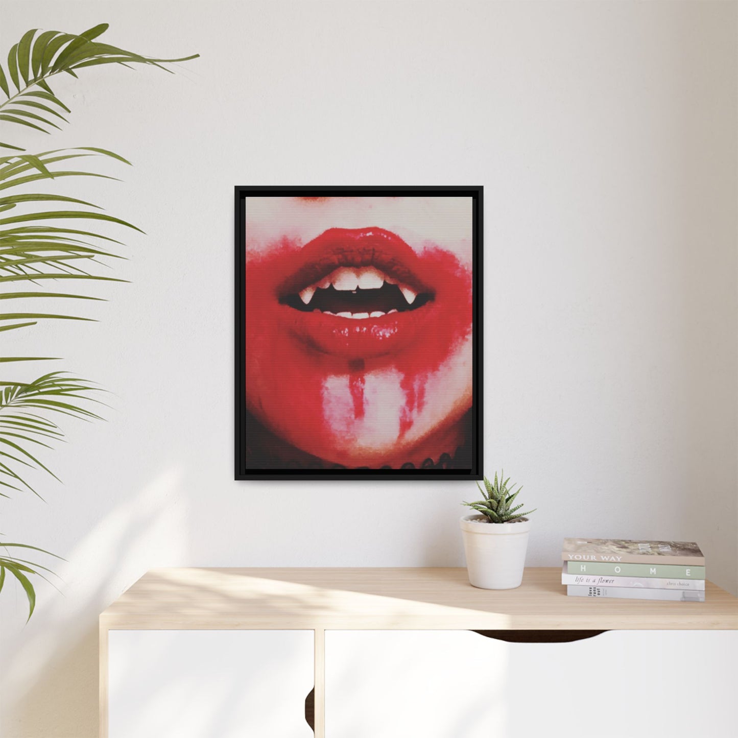 Vamp Lips Canvas Art Print